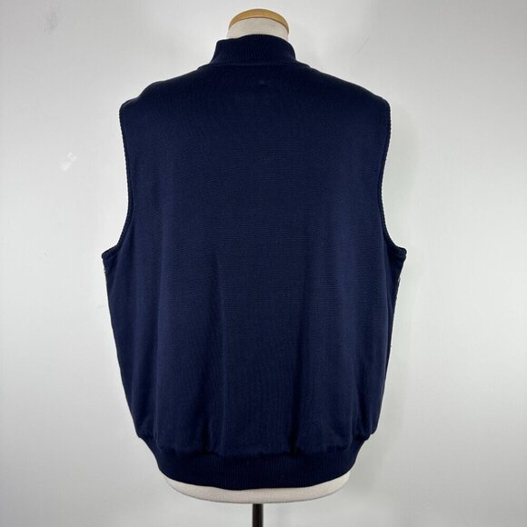 Vintage Lauren Ralph Lauren Silk Equestrian Print Vest Womens 3X Navy Preppy - Picture 7 of 13